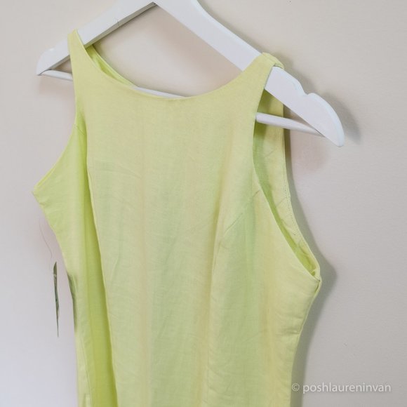 Tropic of Linen Linen Shift Dress *NWT* โ Lime Green (US 10) - Picture 3 of 12